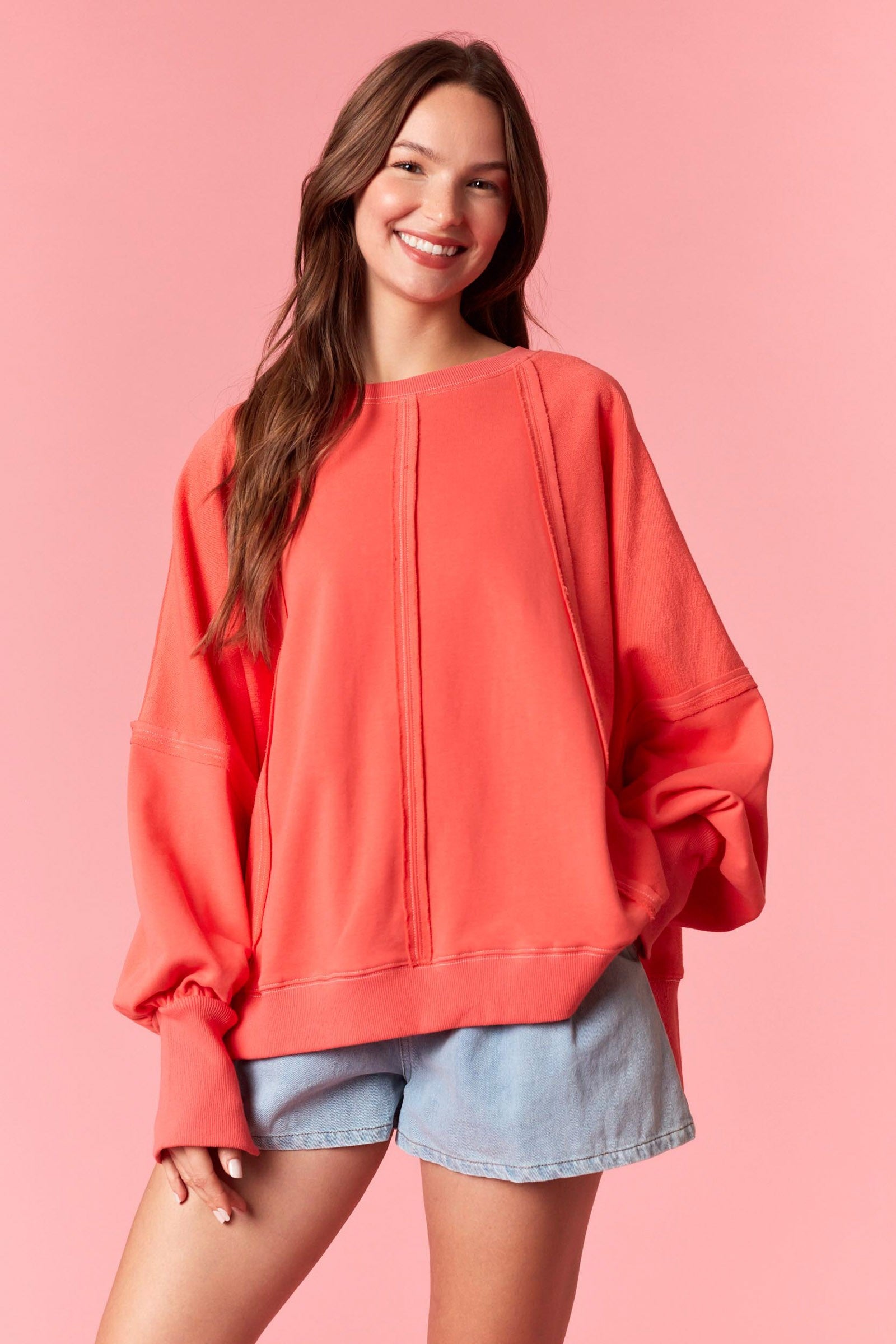 Sunset Coral Crew – Birch + Bay Boutique