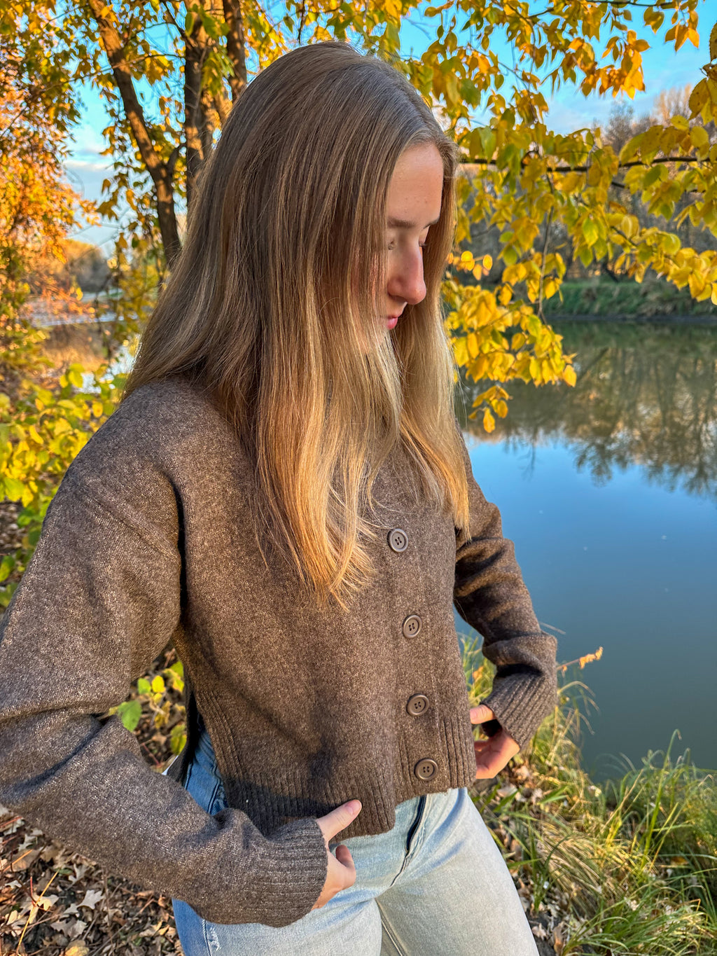 Cocoa Knit Button Up